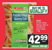 Spar Frozen Chips Skinny, Slap Or Crinkle Cut Oven Chips-1Kg