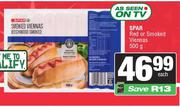 Spar Red Or Smoked Viennas-500g