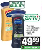 Vaseline Lotion Or Cream Assorted-400ml