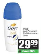 Dove Anti Perspirant Roll On Assorted-50ml