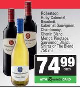 Robertson Ruby Cab Beaukett,Cab Sauv,Chardonnay,Merlot,Pinotage,Sauv,Shiraz-750ml