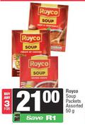 Royco Soup Packets Assorted-For 3 x 50g