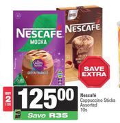 Nescafe Cappuccino Sticks Assorted-For 2 x 10s