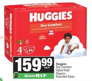 Huggies Dry Comfort Value Pack Diapers Assorted Sizes