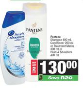Pantene Shampoo 400ml,Conditioner 200ml Or Treatment Masks 300ml Or Head & Shoulders 400ml-For 2