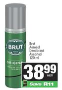 Brut Aerosol Deodorant Assorted-120ml
