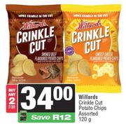 Willards Crinkle Cut Potato Chips Assorted-For 2 x 120g