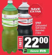 Spar Carbonated Soft Drink Assorted-For 2 x 2L