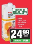 Spar 100% Fruit Juice Blend Assorted-1L