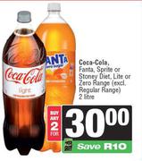 Coca Cola,Fanta,Sprite Or Stoney Diet,Lite Or Zero Range-For 2 x 2L