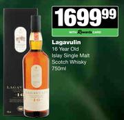 Lagavulin 16 Year Old Islay Single Malt Scotch Whisky-750ml