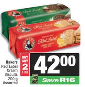 Bakers Red Label Cream Biscuits Assorted-For 2 x 200g