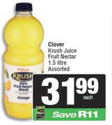 Clover Krush Juice Fruit Nectar Assorted-1.5L