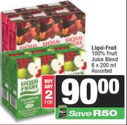 Liqui Fruit 100% Fruit Juice Blend Assorted-For 2 x 6 x 200ml