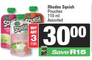 Rhodes Squish Pouches Assorted-For 3 x 110ml