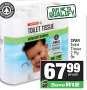 Spar Toilet Tissue 2 Ply-9s Per Pack