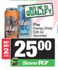 Play Energy Drink Assorted-For 2 x 500ml