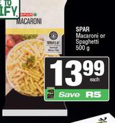 Spar Macaroni Or Spaghetti-500g