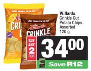 Willards Crinkle Cut Potato Chips Assorted-For Any 2 x 120g