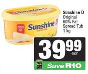 Sunshine D Original 60% Fat Spread Tub-1Kg