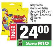 Maynards Gums or Jellies Assorted 60g or Beacon Liquorice 75g-For Any 2
