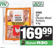 Spar IQF Chicken Mixed Portions-4Kg