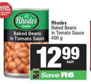 Rhodes Baked Beans In Tomato Sauce-400g