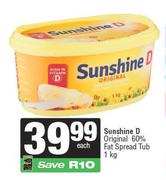 Sunshine D Original 60% Fat Spread Tub-1Kg