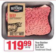 Your Butcher By Spar Bulk Beef Tenderised Steak-Per Kg