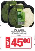 Spar Freshline Cauliflower & Broccoli,Broccoli Or Cauliflower Heads-For 2