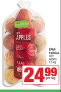 Spar Freshline Red Apples-1.5Kg Per Bag