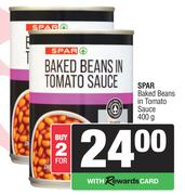 Spar Baked Beans In Tomato Sauce-For 2 x 400g