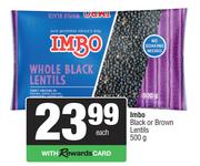Imbo Black Or Brown Lentils-500g