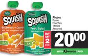 Rhodes Puree Pouches Assorted-For Any 2 x 110ml