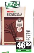 Spar White Or Brown Sugar-2Kg