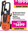 Bennett Read 1800W Pressure Washer XTR1800 850025790