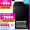 Samsung 19Kg Top Loader Washing Machine WA80FF19S8BFA 850027340