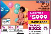 Samsung 58" UHD Smart TV UA58U800 850029921