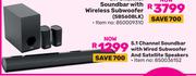 JVC 5.1 Channel Soundbar With Wires Subwoofer & Satellite Spaekers 850036152