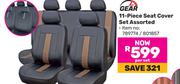 Gear 1st 11-Piece Seat Cover Set Assorted-Per Set