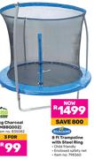 Bounceking 8ft Trampoline With Steel Ring