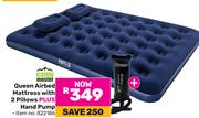 Camp Master Queen Airbed Mattress With 2 Pillow Plus Hand Pump