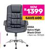 Koga Salvo High Black Chair