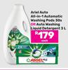 Ariel Auto All-In-1 Automatic Washing Pods 30s Or Auto Washing Liquid Detergent 3Ltr-Each