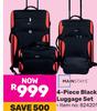 Mainstays 4-Piece Black Luggage Set