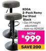 Koga 2-Pack Remy Bar Stool (Black)-Each