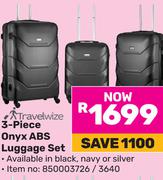 Travelwize 3-Piece Onyx ABS Luggage Set