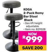 Koga 2-Pack Remy Bar Stool (Black)-Each