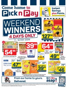 Pick n Pay : Weekend Winners (07 May - 10 May 2026)