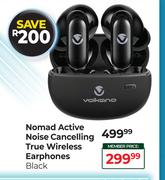 Volkano Nomad Active Noise Cancelling True Wireless Eaarphones Black